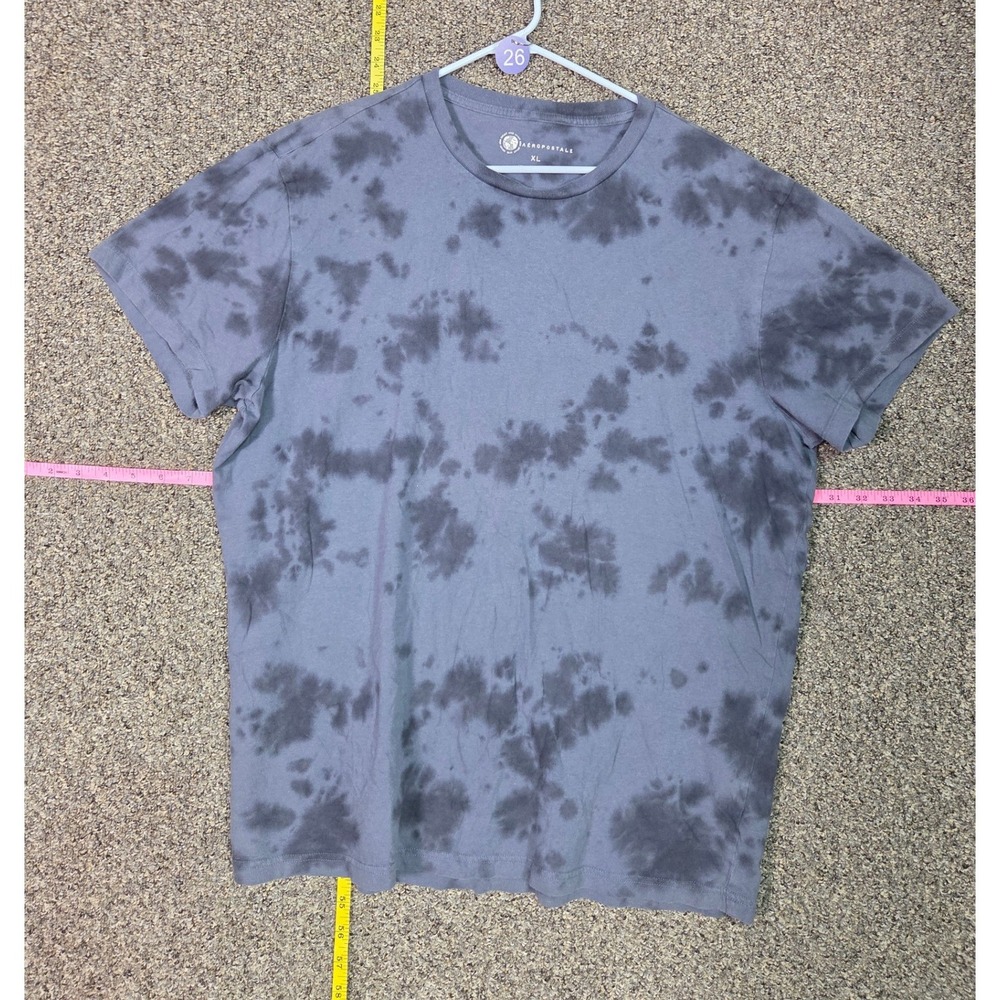 Aeropostale T-Shirt Womens XL Blue Tie Dye Aero Impact Short Sleeve Crewneck